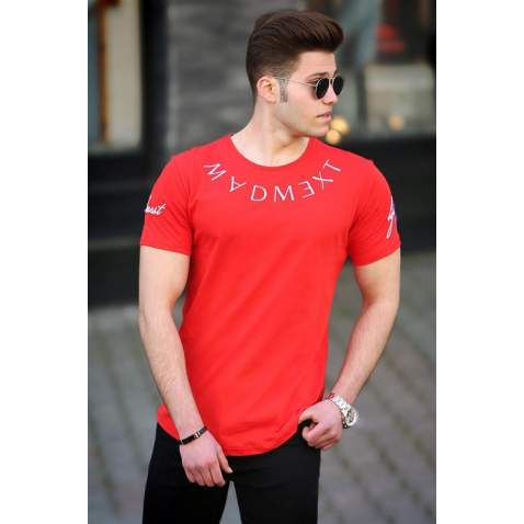 Madmext Red T-shirt for Men 4512 - Kırmızı