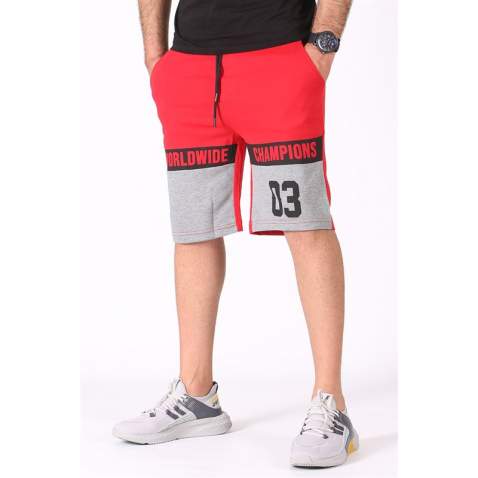 Madmext Red Two Tone Capri for Men 2920 - Kırmızı