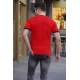 Madmext Red Printed T-shirt for Men 4593 - Kırmızı