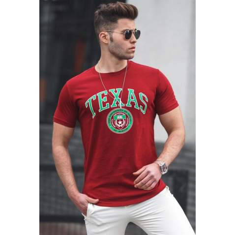 Madmext Men Maroon T-shirt 4997 - Bordo