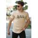 Madmext Camel Printed T-shirt for Men 4541 - Camel