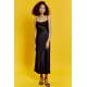 Mad Girls Black Satin Long Dress MG1408 - Siyah