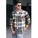 Madmext Men Plaid Khaki Shirt 4921 - Haki