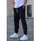 Men Black Velvet Sweatpants 5466 - Siyah