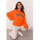 Mad Girls Printed Orange Sweatshirt MG785 - Turuncu