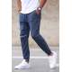 Madmext Men Navy Blue Trousers 5420 - Lacivert