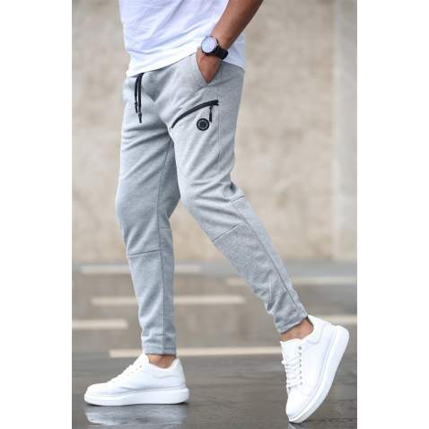 Madmext Men Basic Gray Sweatpants 4207 - Gri