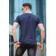 Men Basic Navy Blue Polo T-Shirt - Lacivert