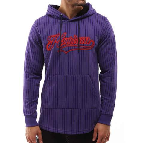 Madmext Men Purple Hoodie Sweatshirt 2825 - Mor