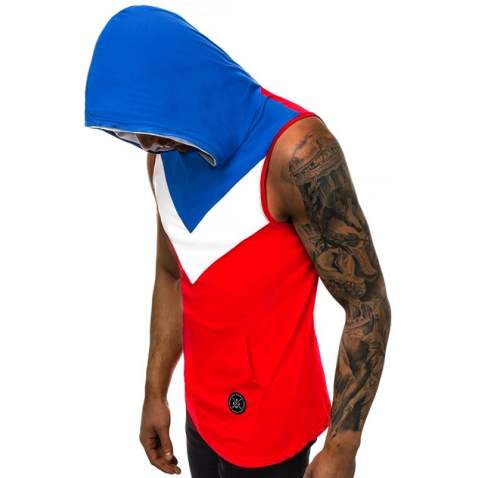 Madmext Men Sleeveless Red Hoodie 2897 - Kırmızı