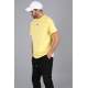 Madmext Men Back Printed Yellow T-shirt 5365 - Sarı