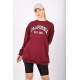 Mad Girls Maroon Sweatshirt Mg1242 - Bordo