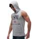 Sleeveless T-Shirt In Hooded Grey 2887 - Gri