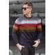 Madmext Navy Blue Crewneck Sweater For Men 5608 - Lacivert