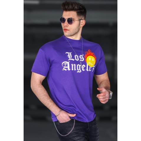 Madmext Men Purple T-shirt 4991 - Mor