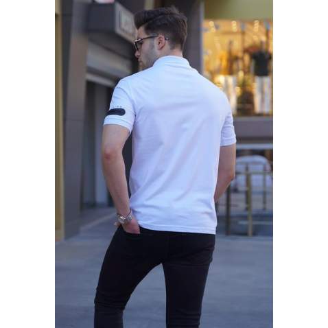 Men White Polo T-Shirt 5862 - Beyaz