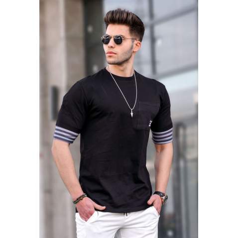 Madmext Men Black T-shirt 5806 - Siyah