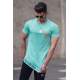 Madmext Mint Green Asymmetric T-shirt For Men 5665 - Mint yeşili