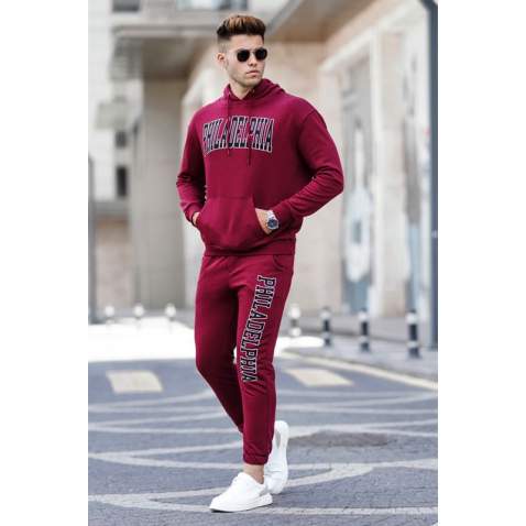 Madmext Men Khaki Tracksuit 5284 - Bordo