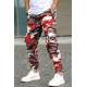 Men Camouflage Maroon Cargo Trousers 5447 - Bordo