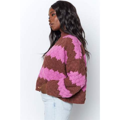 Mad Girls Pink Sweater MG1205 - Pembe