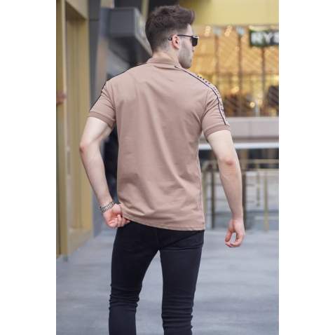 Brown Embroided Polo T-Shirt 5892 - Kahverengi