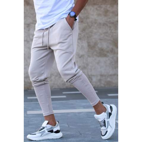 Madmext Beige Sweatpants For Men 5432 - Bej