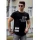 Madmext Black Printed T-shirt for Men 4457 - Siyah