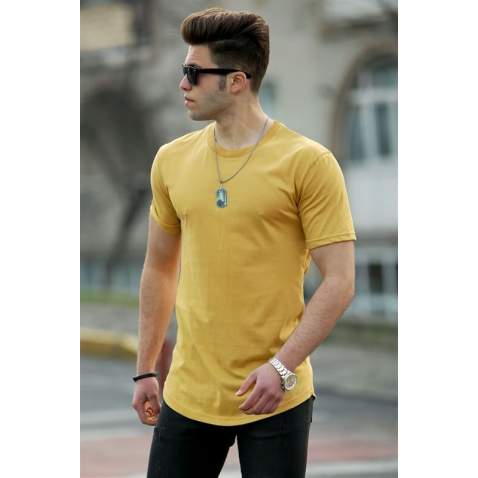 Madmext Yellow T-shirt for Men 4500 - Sarı