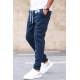 Madmext 3-Thread Fleece Navy Blue Sweatpants For Men 5427 - Lacivert