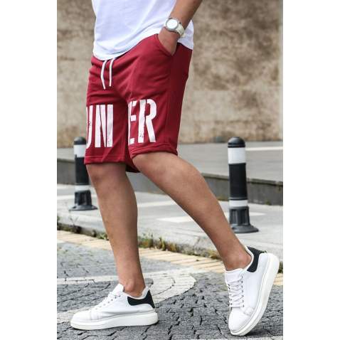 Madmext Men Regular Fit Maroon Shorts 4843 - Bordo