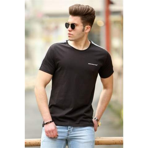 Madmext Black Basic T-shirt for Men 4513 - Siyah