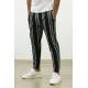 Madmext Black-Khaki Striped Sweatpants 4086 - Haki