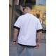 Men Basic White Oversize T-Shirt 5802 - Beyaz