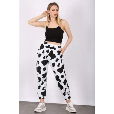 Mad Girls White Dalmatians Sweatpants MG1147 - Beyaz