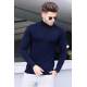 Madmext Navy Blue Mock Turtleneck Men Jumper 9419 - Lacivert