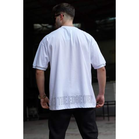 Madmext Men Oversize White T-Shirt 5803 - Beyaz