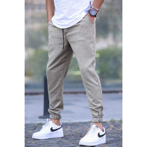 Khaki Slim Fit Jogger Trousers 5472 - Haki