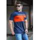 Madmext Men Printed Navy Blue T-Shirt 5356 - Lacivert