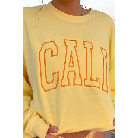 Mad Girls Yellow Sweatshirt MG1266 - Sarı