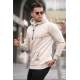 Madmext Men Beige Printed Sweatshirt 5340 - Bej