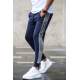 Madmext Navy Blue ''The Original'' Striped Sweatpants 4218 - Lacivert