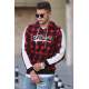 Madmext Men Checkered Maroon Sweatshirt 2843 - Bordo