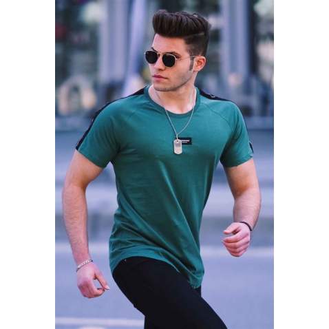 Madmext Green Basic T-shirt for Men 4520 - Yeşil