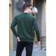 Emerald Green Designed Knitwear Sweater 6019 - Nefti yeşil