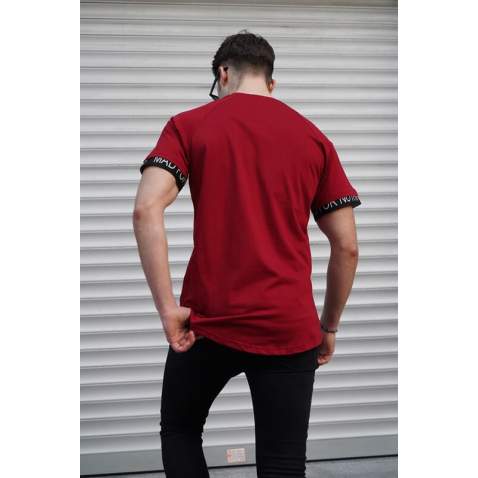 Men Basic Maroon T-Shirt - Bordo