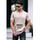 Madmext Men Printed Beige T-Shirt 5359 - Bej