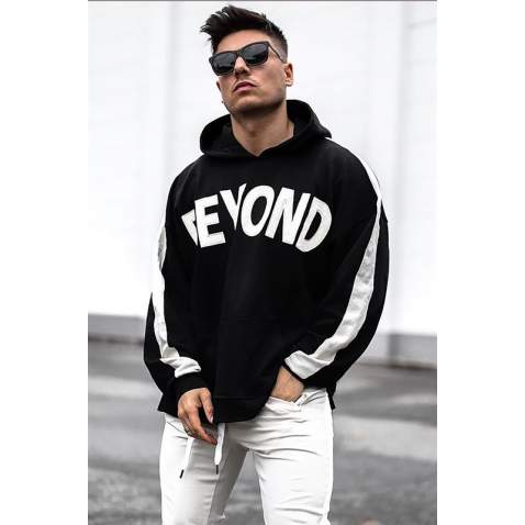 Madmext Men Black Sweatshirt Hoodie 5327 - Siyah