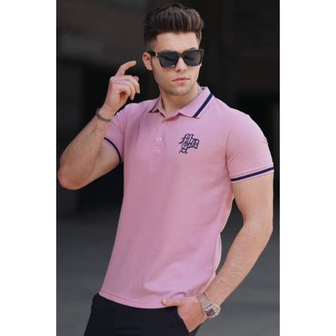 Madmext Men Pink Polo Shirt 3055 - Pudra