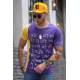 Madmext Purple Printed T-shirt for Men 3020 - Mor